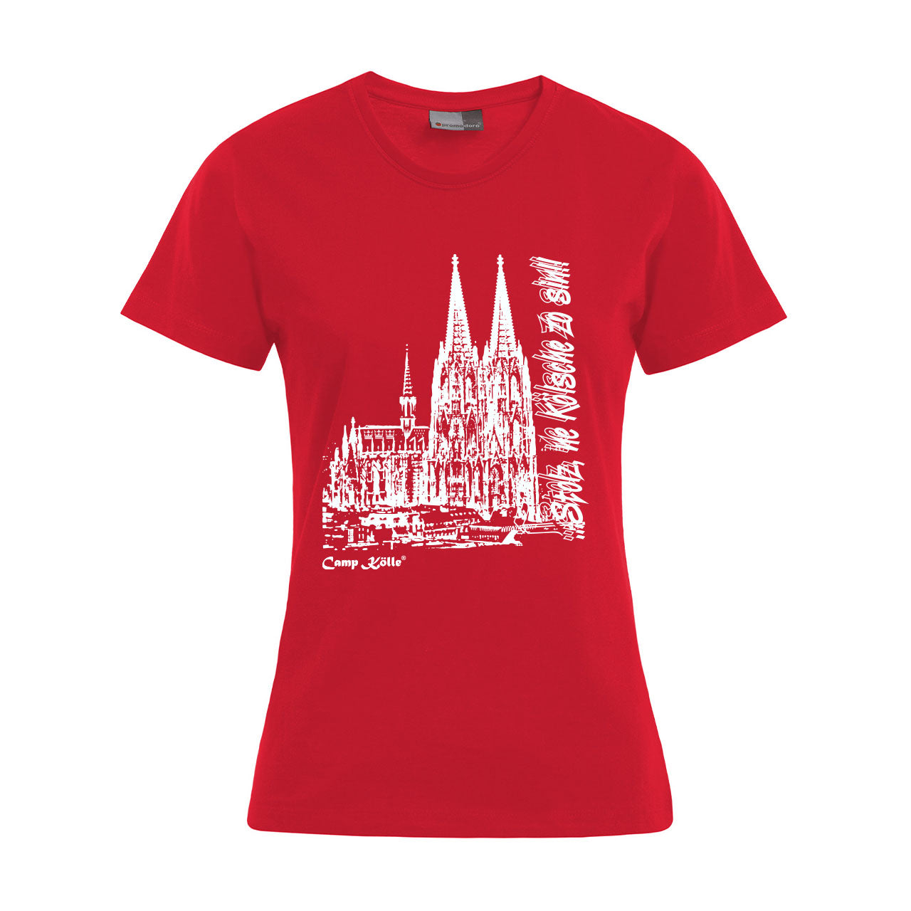 Damen T-Shirt - Stolz ne Kölsche zo sin mit Dom