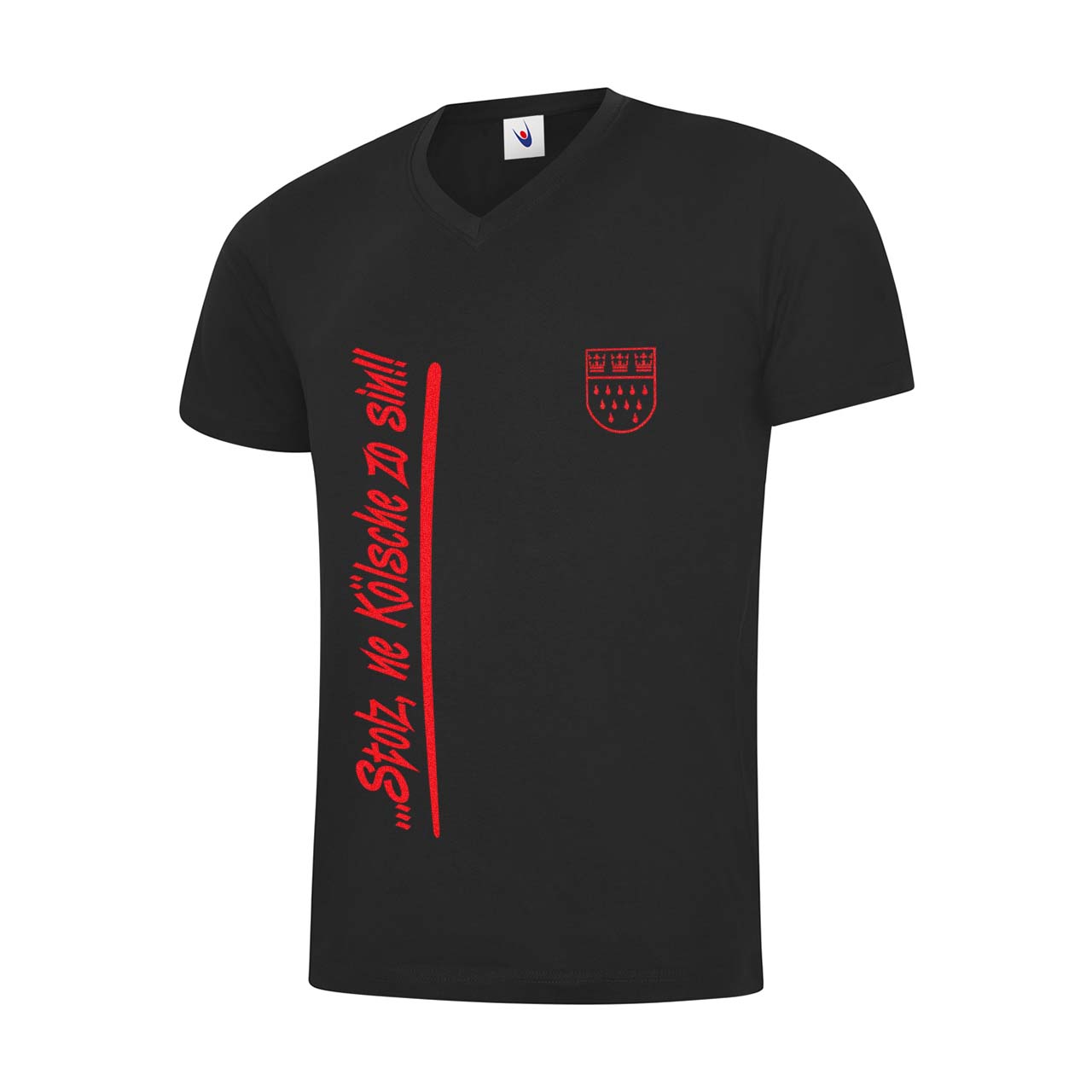 Herren T-Shirt mit V-Ausschnitt - Stolz ne Kölsche zo sin