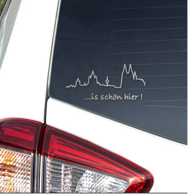Aufkleber - is schön hier