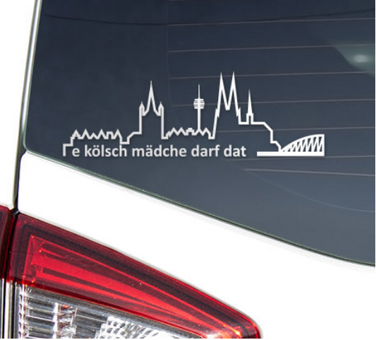Aufkleber - e kölsch mädche darf dat