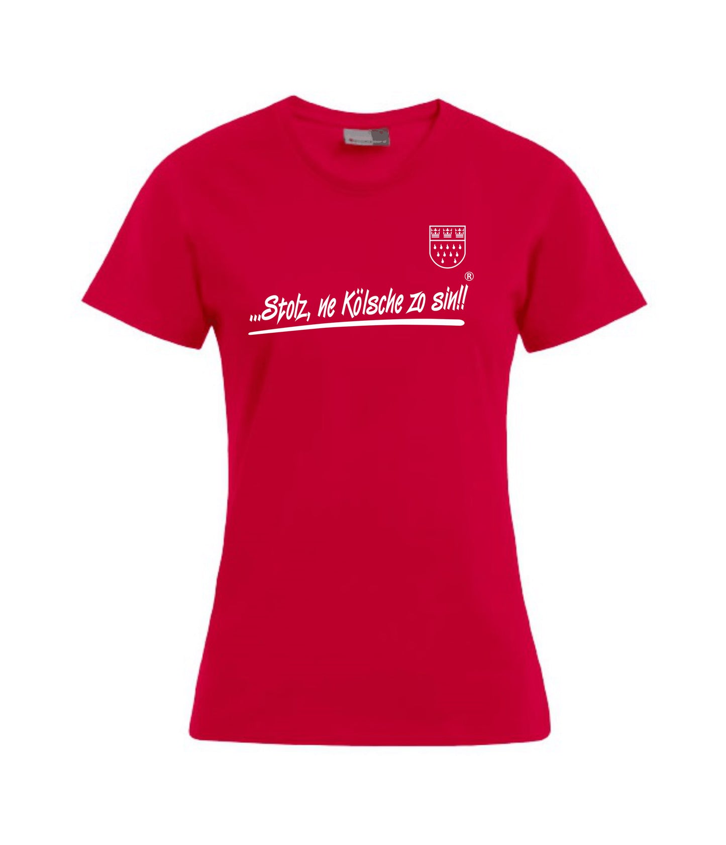 Damen T-Shirt - Stolz ne Kölsche zo sin mit Wappen