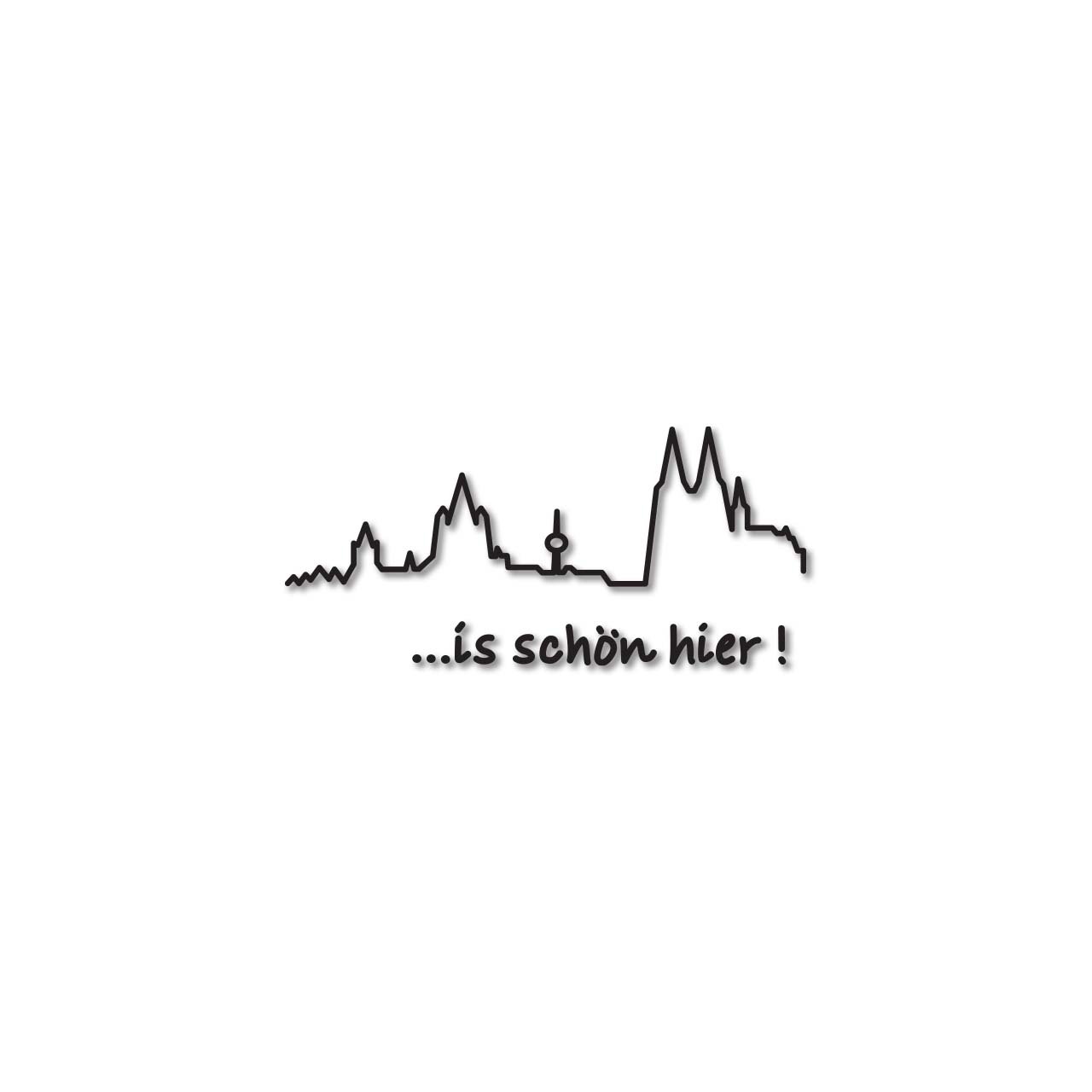 Aufkleber - is schön hier