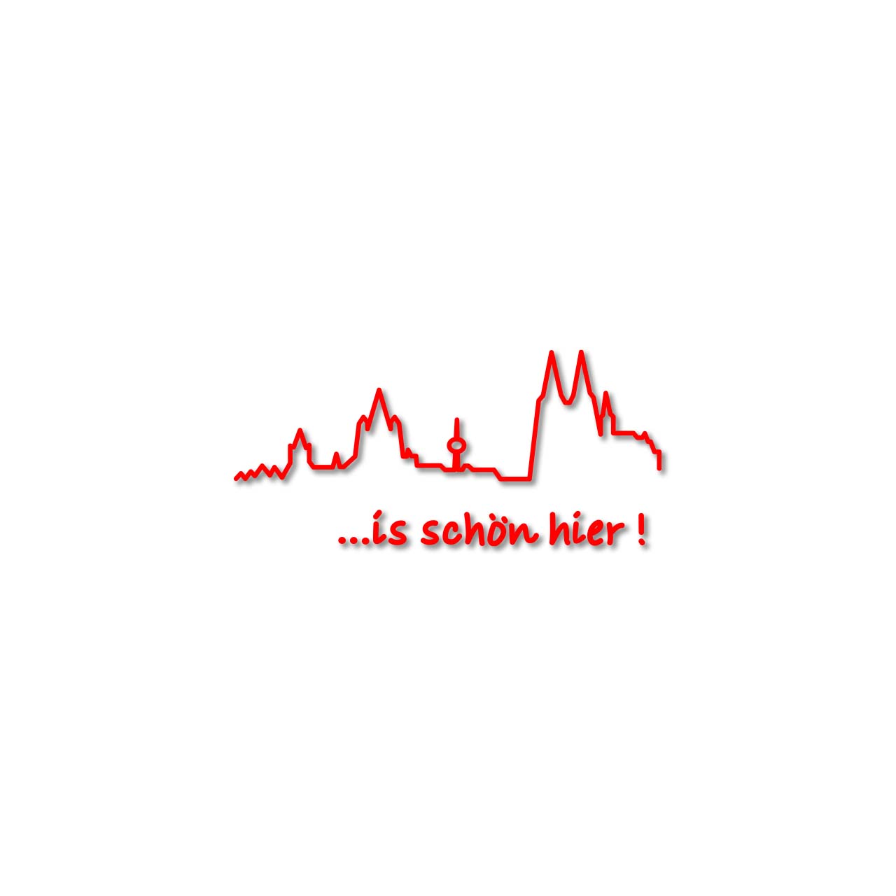 Aufkleber - is schön hier