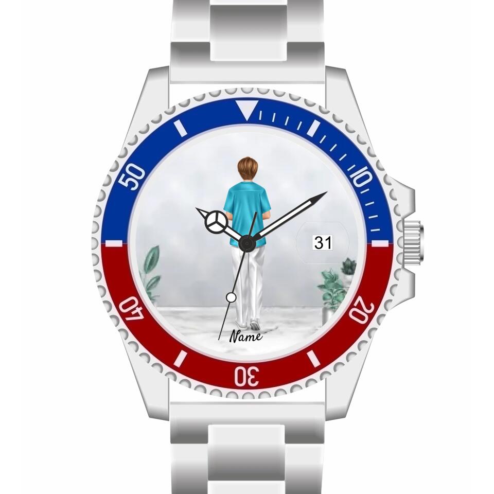 Krankenwester/Pflege/Ärztin | Personalisierte Armbanduhr (Unterschiedliche Uhr-Modelle wählbar!)