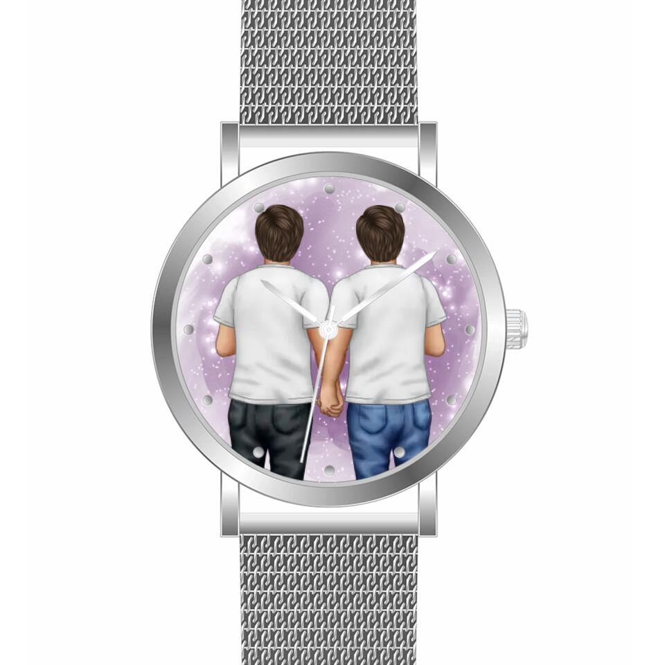 Pride men ohne Flagge | Personalisierte Armbanduhr (Unterschiedliche Uhr-Modelle wählbar!)
