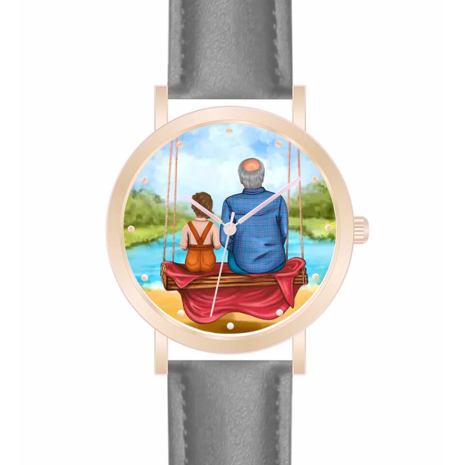 Opa mit Enkel | Personalisierte Armbanduhr (Unterschiedliche Uhr-Modelle wählbar!) TEST