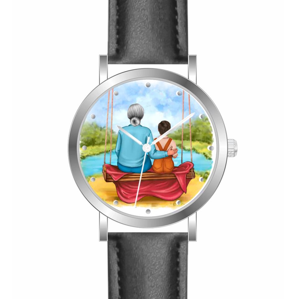 Oma mit Enkel | Personalisierte Armbanduhr (Unterschiedliche Uhr-Modelle wählbar!)