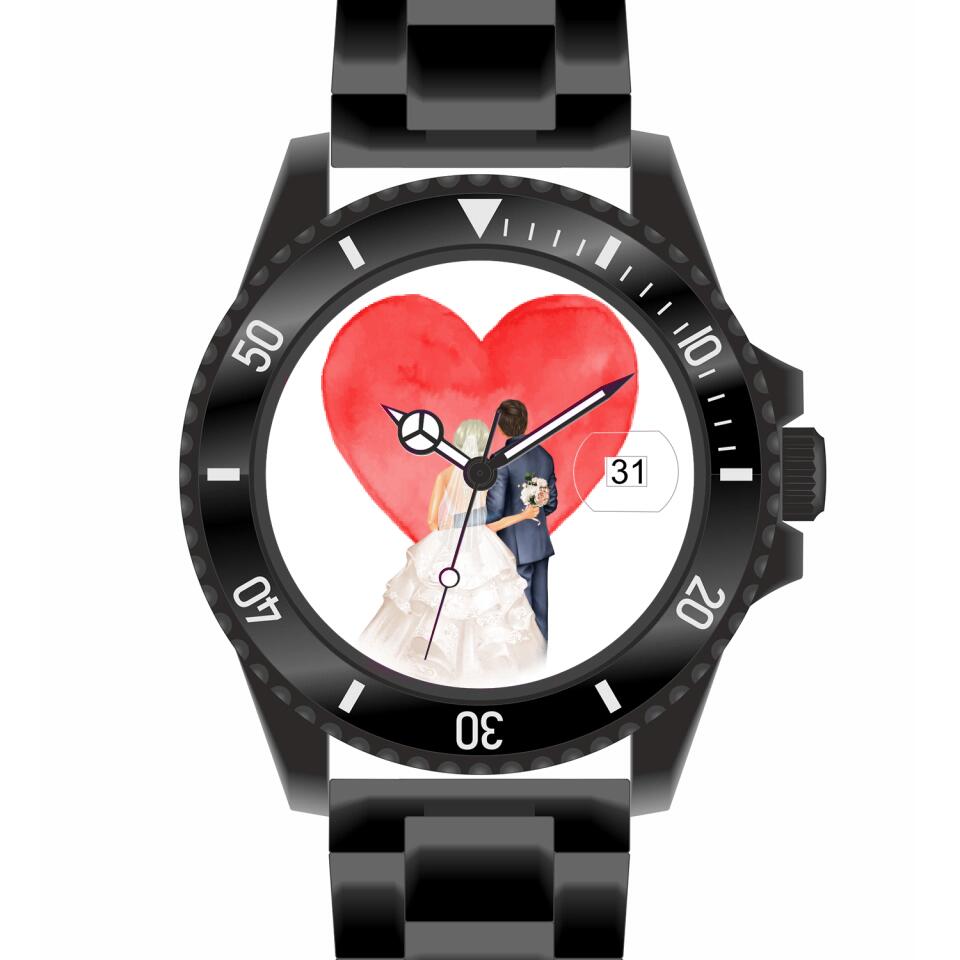 Hochzeit | Personalisierte Armbanduhr (Unterschiedliche Uhr-Modelle wählbar!