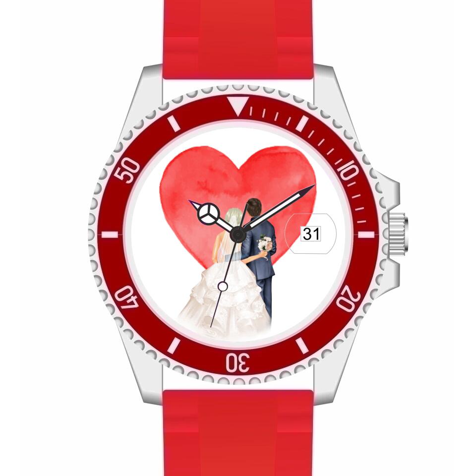 Hochzeit | Personalisierte Armbanduhr (Unterschiedliche Uhr-Modelle wählbar!