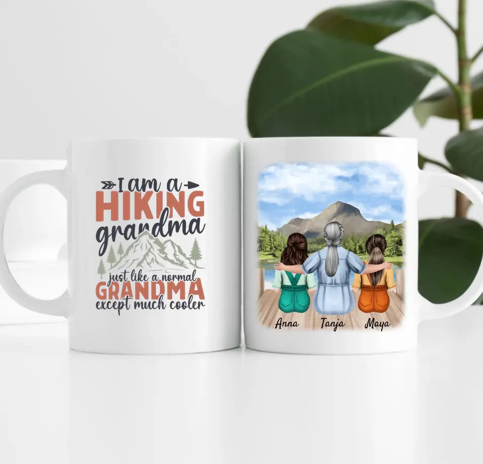 Oma mit 2 Enkelinnen | Personalisierte Tasse