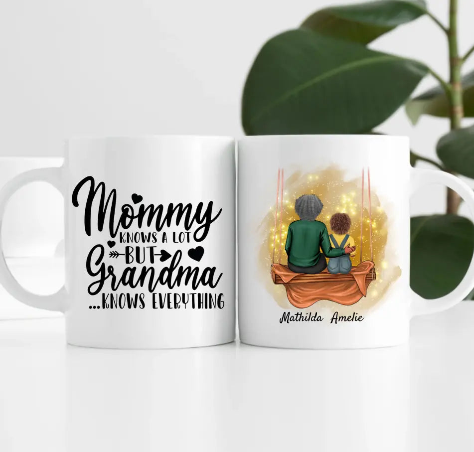 Oma mit Enkel | Personalisierte Tasse
