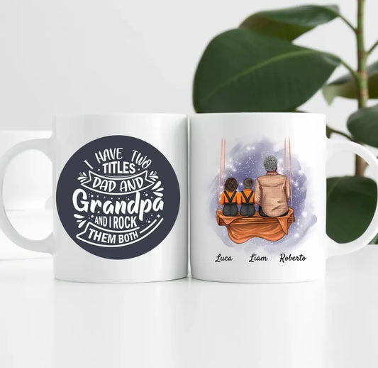 Opa mit Enkeln | Personalisierte Tasse