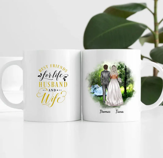 Braut & Bräutigam | Personalisierte Tasse