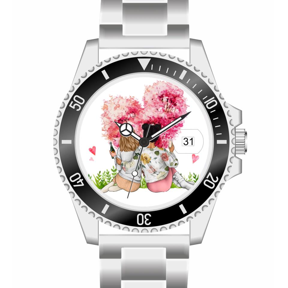 Beste Freundinnen | Personalisierte Armbanduhr (Unterschiedliche Uhr-Modelle wählbar!