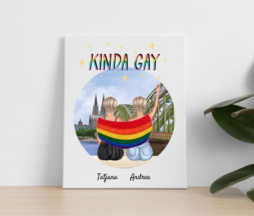 Pride Couple in Köln (w) | Personalisiertes Poster, Leinwand