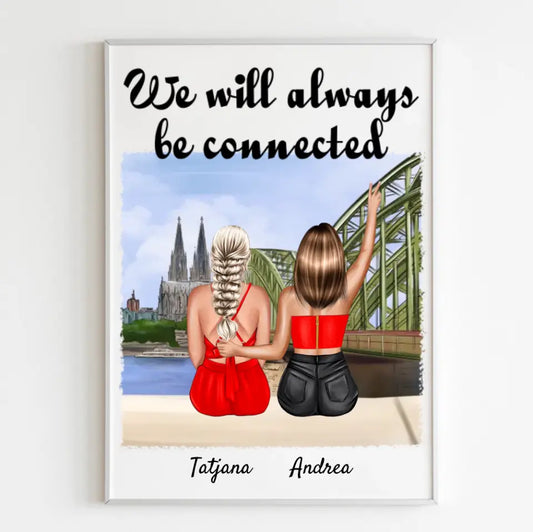 Schwestern in Köln | Personalisiertes Poster, Leinwand