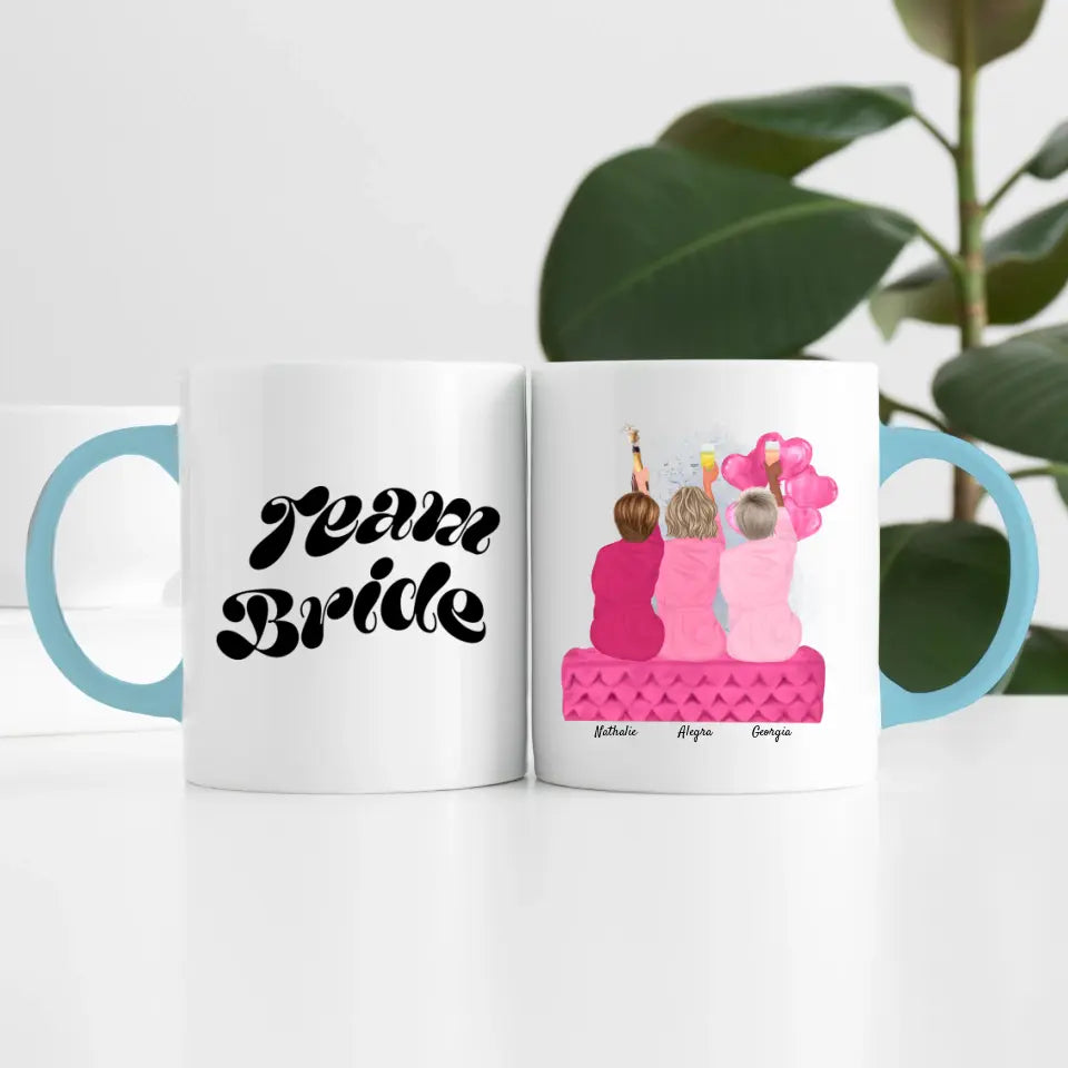 Junggesellinnen Abschied (3 Personen) | Personalisierte Tasse