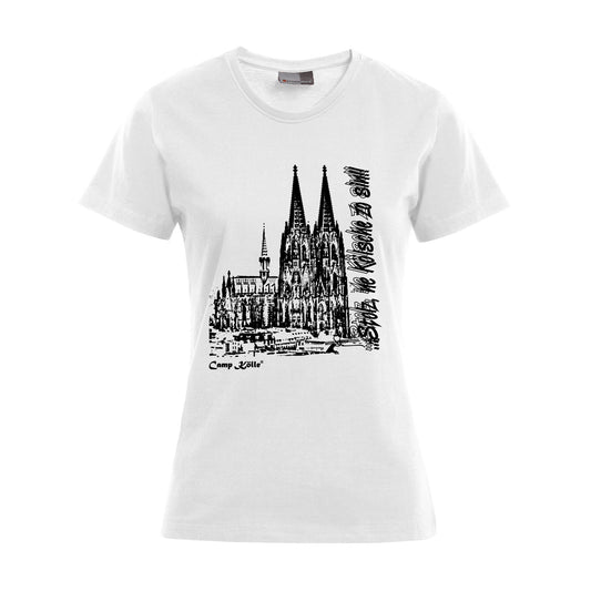Damen T-Shirt - Stolz ne Kölsche zo sin mit Dom