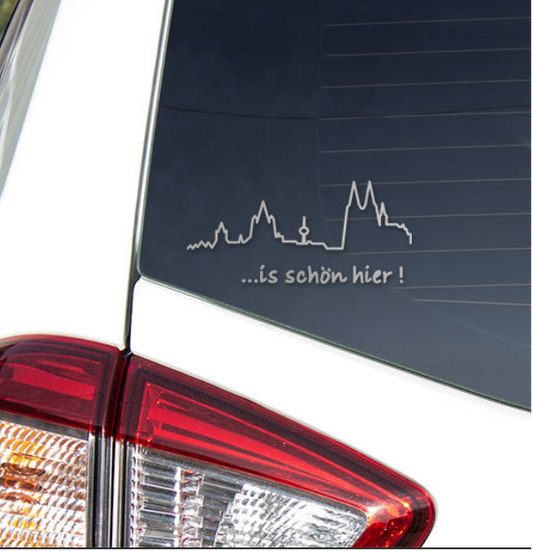 Aufkleber - is schön hier