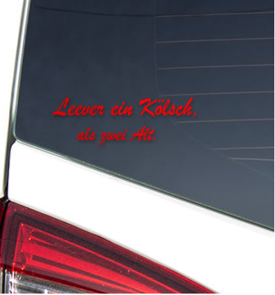 Aufkleber - Leever ein Kölsch