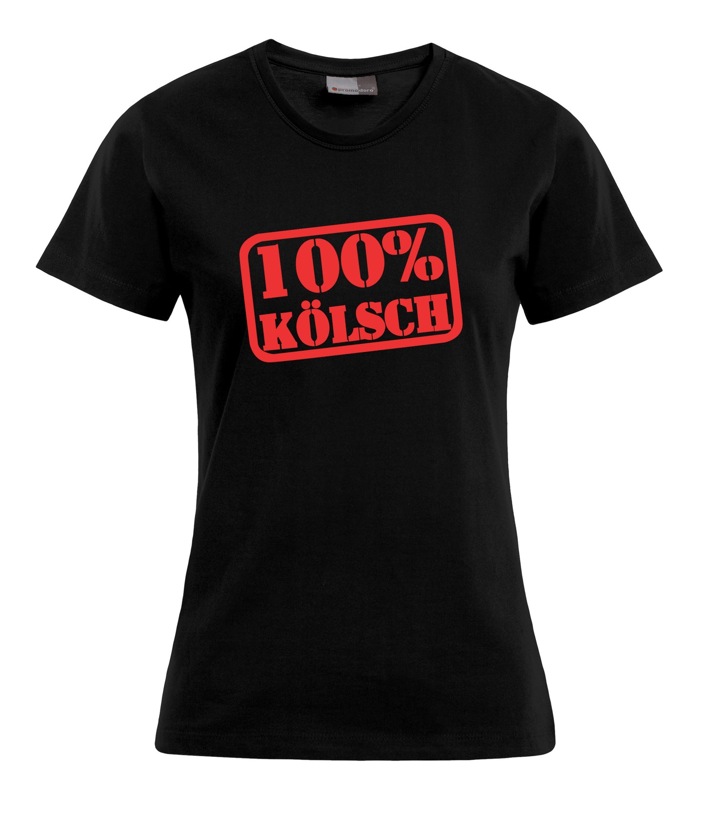 Damen T-Shirt - 100% Kölsch (rote Schrift)